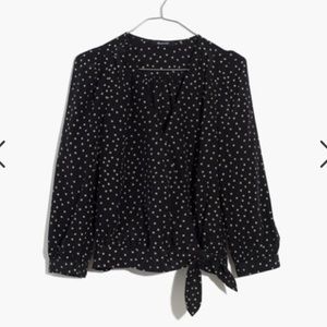 Madewell wrap top in star scatter